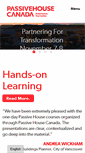 Mobile Screenshot of passivehousecanada.com